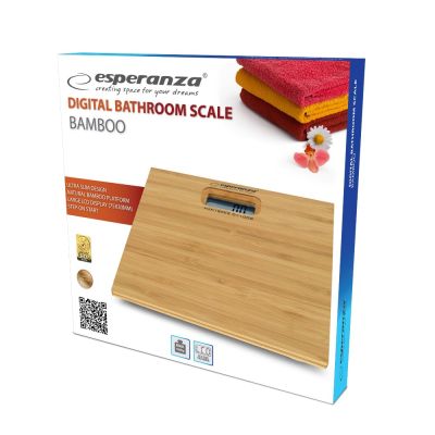 4. Waga łazienkowa Esperanza Bamboo EBS012 (kolor brązowy)