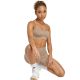 6. Spodenki damskie adidas Workout Essentials 4 inch beżowe JX3926