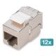 Digitus Kompaktowy moduł keystone CAT 6A, ekranowany, beznarzędziowe złącze montażowe, 12 szt.