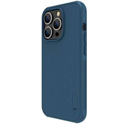 2. Nillkin Super Frosted Shield Pro etui iPhone 14 Pro Max pokrowiec na tył plecki niebieski