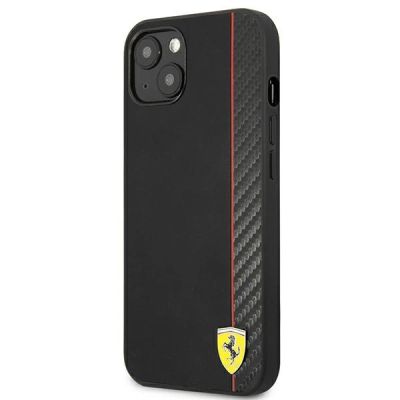 2. Etui Ferrari On Track Carbon Stripe na iPhone 13 mini - czarne