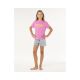 3. Koszulka dziewczęca RIP CURL Surf Puff Relaxed Tee- Girl różowa