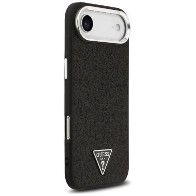 4. Etui Guess Glitter Triangle Logo MagSafe do iPhone 17 Air - czarne
