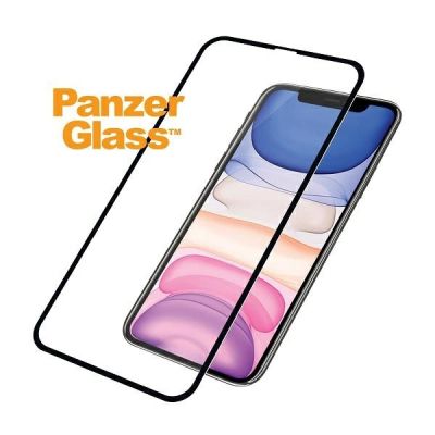2. Szkło hartowane PanzerGlass E2E Super+ na iPhone XR / 11 - z czarną ramką