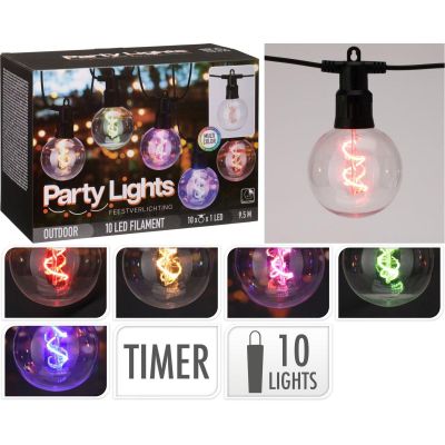 4. GIRLANDA OGRODOWA PARTY LIGHT 10LED G80 MULTIKOLOR