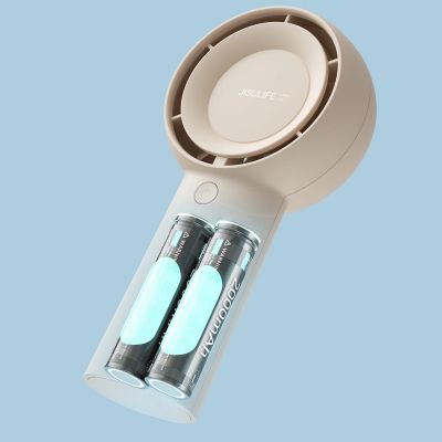 10. Mini dmuchawa Jisulife Handheld Fan Life5 Plus 4000 mAh przenośny wiatraczek wentylator USB - beżowy