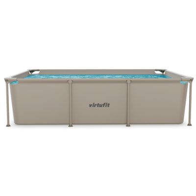 14. VIRTUFIT PROSTOKĄTNY BASEN 260 x 180 CM Z POMPĄ FILTRUJĄCĄ BEŻOWY