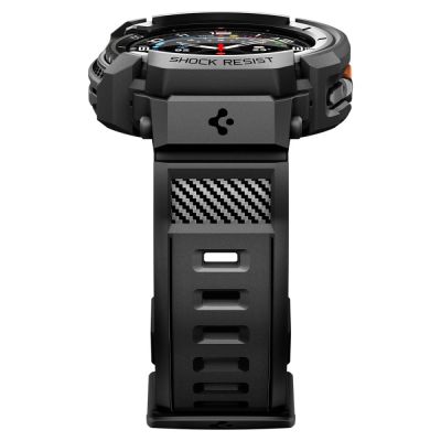 4. Pasek Spigen Rugged Armor Pro na Samsung Galaxy Watch 8 Classic 46 mm - czarny mat