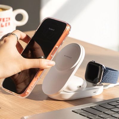 8. Ładowarka indukcyjna RINGKE QI2.2 25W 3w1 Magnetic MagSafe - biała