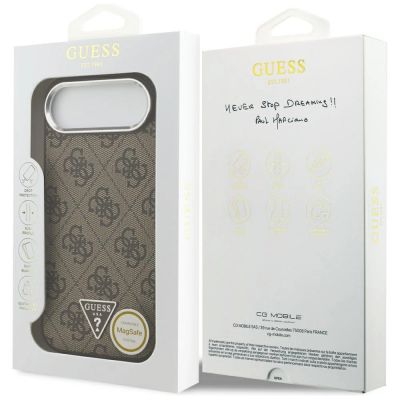 8. Etui Guess 4G Triangle Logo MagSafe na iPhone Air - brązowe