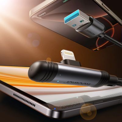 2. Kabel Joyroom S-A56 EnjoyX Series 90° USB-A - Lightning 3A 1,2m - czarny