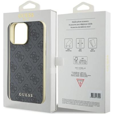 8. Etui Guess 4G Charms Collection do iPhone 15 Pro Max - szare