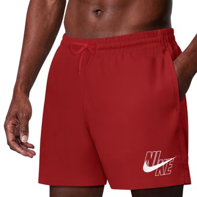 3. Spodenki kąpielowe Nike Logo Lap 5" Volley czerwone NESSG574 614