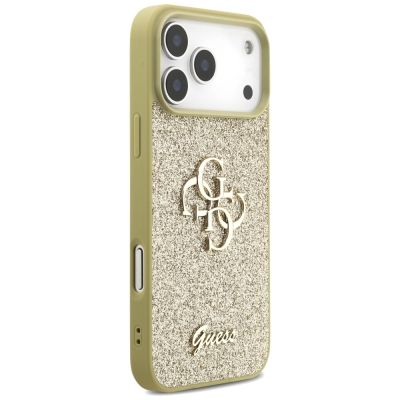 4. Etui Guess Fixed Glitter Big 4G na iPhone 17 Pro Max - złote