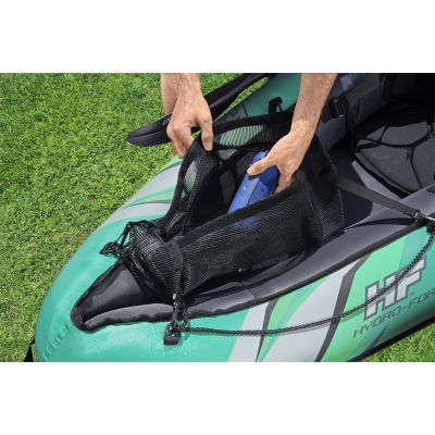 19. Bestway 65052 / 24 kajak sportowy 2 os. Czarny, Zielony, Szary, Miętowy Kopolimer akrylonitrylo-butadieno-styrenowy (ABS), Nylon, Poliester, Polipropylen (PP), Polichlorek winylu (PVC) Nadmuchiwany kajak
