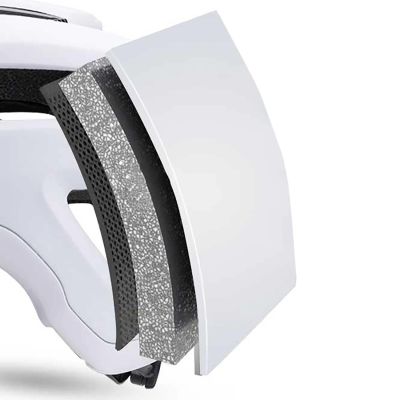 7. Kask rowerowy MTB Wozinsky z odpinanym daszkiem lekki L - czarno-biały