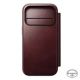 9. NOMAD Modern Leather Folio - skórzane etui do iPhone 17 Pro kompatybilne z MagSafe, skóra Horween (burgundy)
