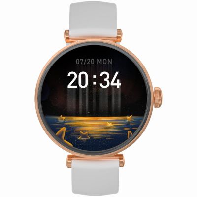 4. Smartwatch Gravity Różowe Złoto Biały 2 Paski GT26-2