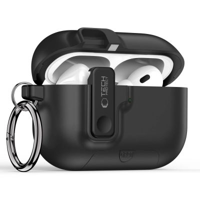 2. Etui Tech-Protect Slim Hook na AirPods Pro 3 - czarne