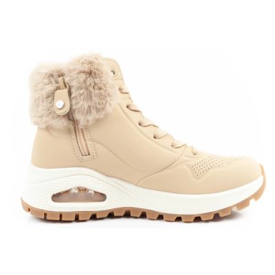 4. Skechers Uno Rugged buty sportowe damskie botki ocieplane zimowe brązowe