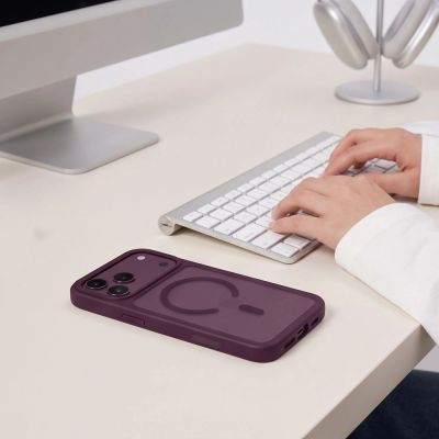 6. Etui Tech-Protect Magmat Magsafe CC na iPhone 18 Pro Max / 17 Pro Max - burgundowe matowe