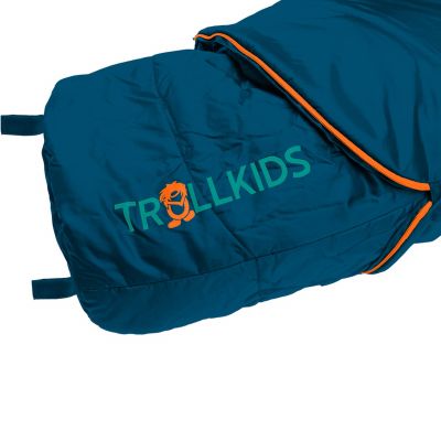 5. Śpiwór Trollkids Femund 3in1 zielony morski/niebieski madeirowski/zachód słońca na Saharze (695-358)