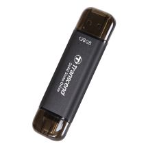 Transcend ESD310C Technologia Thunderbolt 128 GB USB Type-A / USB Type-C USB 3.2 Gen 2x2 Czarny