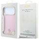 8. Etui Guess Saffiano Small 4G & Classic Logo MagSafe na iPhone 18 Pro / 17 Pro - różowe