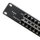 2. QOLTEC PATCH PANEL RACK | 48V | 24 PORTY | PASSIVE POE INJECTOR | CZARNY