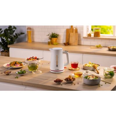 9. Czajnik elektryczny Bosch MyMoment TWK3M121 (2400W ; biały)