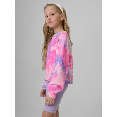 5. Bluza dresowa loose bez kaptura dziewczęca 4F 4FJRSS26TSWSF2935-90A