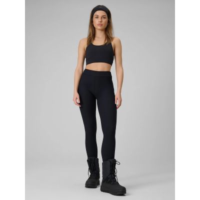 4. Legginsy dzianinowe prążkowane damskie 4F 4FRSS26TTIGF302-20S