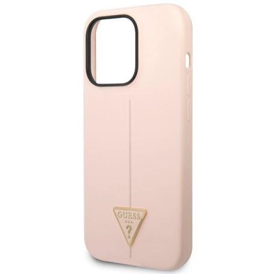 6. Etui Guess Silicone Triangle na iPhone 14 Pro Max - różowe