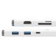 3. Baseus Lite Series wielofunkcyjny HUB USB Typ C - 2 x USB 3.0 / USB Typ C PD / HDMI 1,4 / SD/TF biały (WKQX050102)