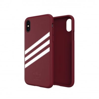 7. Etui Adidas OR Moulded PU Suede na iPhone X / XS - burgundowe