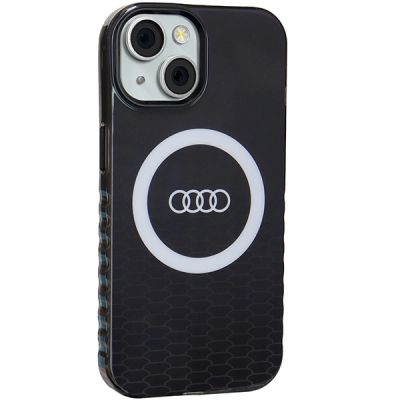 6. Etui Audi IML Big Logo MagSafe na iPhone 15 / 14 / 13 - czarne