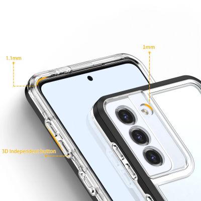 4. Clear 3in1 etui do Samsung Galaxy S21+ 5G (S21 Plus 5G) żelowy pokrowiec z ramką czarny
