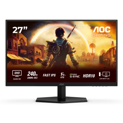 18. Monitor Certyfikat AOC Q27G42ZE 27" IPS Złącze QHD 16:9 260 Hz 1 ms 2560 x 1440 pikseli 300 cd/m2 Ilość portów HDMI: 1 Czarny