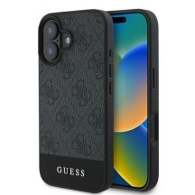 Etui Guess 4G Bottom Stripe na iPhone 16 Plus 6.7" - szare