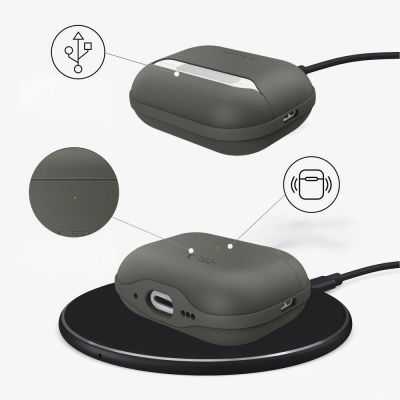 7. Etui Tech-Protect NaturalFit na AirPods Pro 3 - zielone