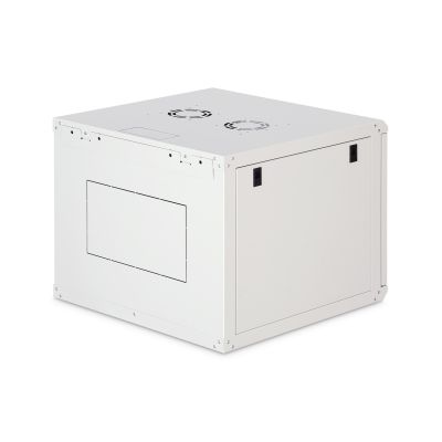 27. Szafa sieciowa wisząca DYNAmic 19" 9U rack 600x600, drzwi szyba, szary, niedzielona, złożona, 60kg