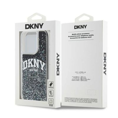 8. Etui DKNY Liquid Glitter Big Logo na iPhone 13 Pro / 13 - czarne