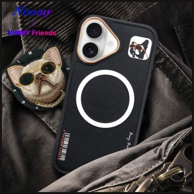 16. Etui Nimmy Glasses Cool nag MagSafe na iPhone 16 - czarne