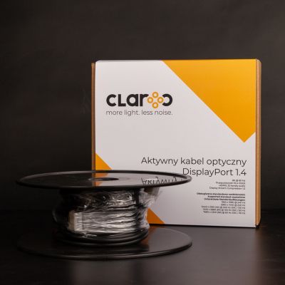 5. CLAROC-DP-14-30M Claroc kabel optyczny DisplayPort 1.4 AOC, 8K, 30 m