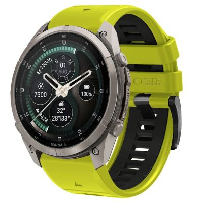 Pasek Tech-Protect Iconband Pro na Garmin Fenix 5X / 5X Plus / 6X / 6X Pro / 7X / 8 / 8 Pro / 9 / 9 Pro (51 mm) - limonkowo-czarny