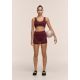 3. Legginsy treningowe damskie CASALL Sublime Folded Hotpants kolor bordowy