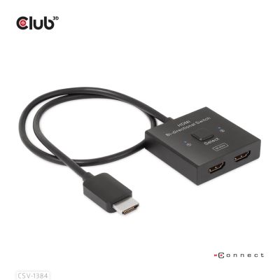 CLUB3D CSV-1384 przełącznik KVM Czarny