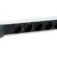 3. Equip 333312 rozdzielacz zasilania PDU 6 x gniazdo sieciowe 1U Czarny