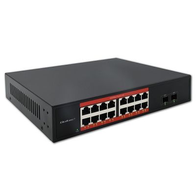 2. Qoltec Przełącznik sieciowy SWITCH Gigabit Ethernet | 16x RJ45 | 2x SFP | 1000 Mb/s