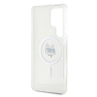 7. Etui Karl Lagerfeld Button Choupette Head Printed Logo MagSafe Samsung Galaxy S25 Ultra biały